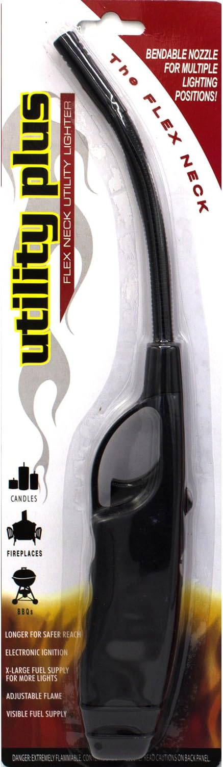 Long BBQ Lighters, Long Flexible Neck, Multi-Purpose use for Barbeque Grill Fireplace Gas Stove Cooking, Flex Wand Fire Lighters, Value Pack of 3 Gallery image 4