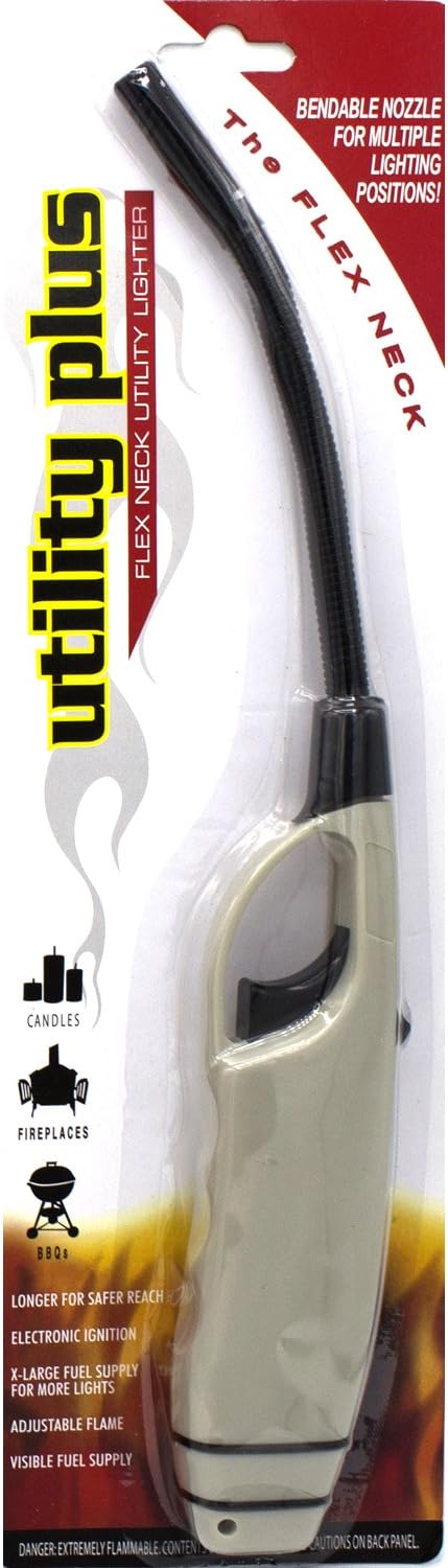 Long BBQ Lighters, Long Flexible Neck, Multi-Purpose use for Barbeque Grill Fireplace Gas Stove Cooking, Flex Wand Fire Lighters, Value Pack of 3 Gallery image 2