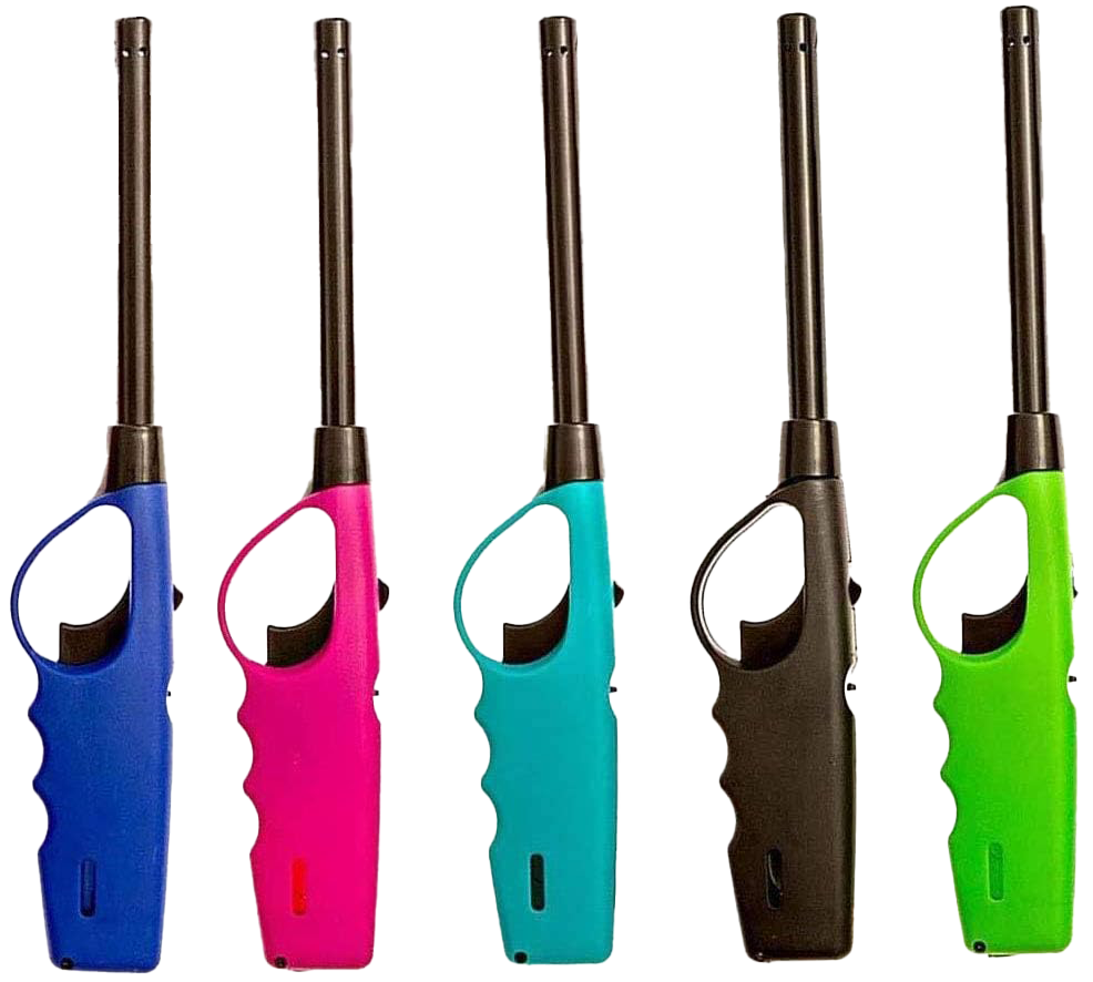 5 Pack of Butane Refillable Fire Lighters, Ideal as Multipurpose Utility Lighters BBQ Lighters Grill Lighters Kitchen Lighters,Multilor,Large