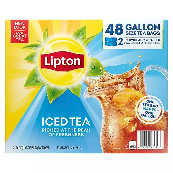 Lipton Iced Tea, Gallon Size Tea Bags (48 count) Lipton